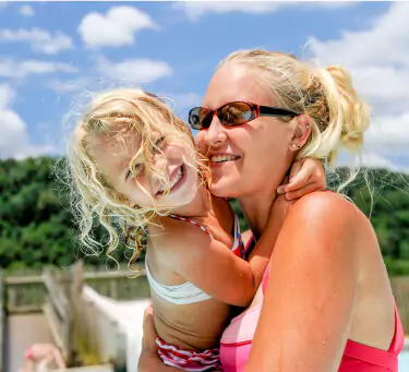 Mom and Daughter at Wet n Wild Emerald Pointe