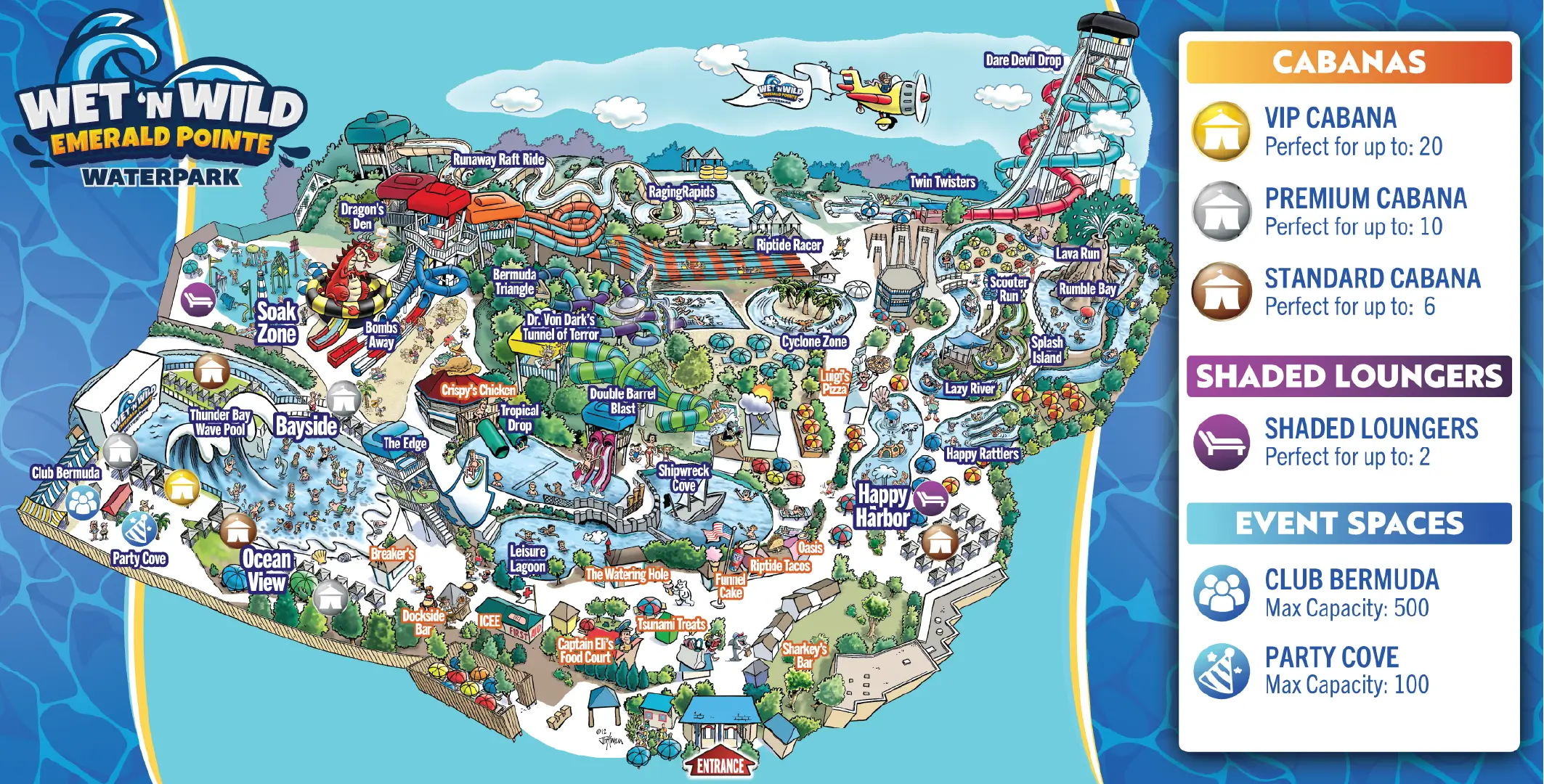 Park Map - Wet 'n Wild Emerald Pointe